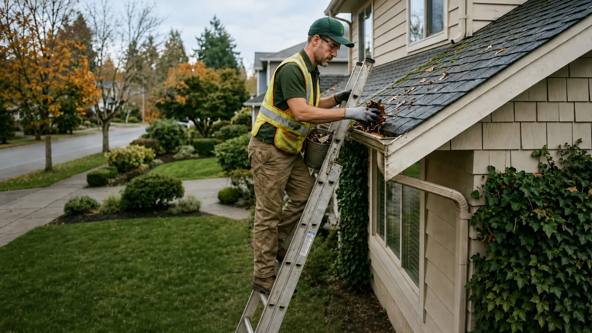 Gutter-Cleaning Greenlii Trailer Truck Gray